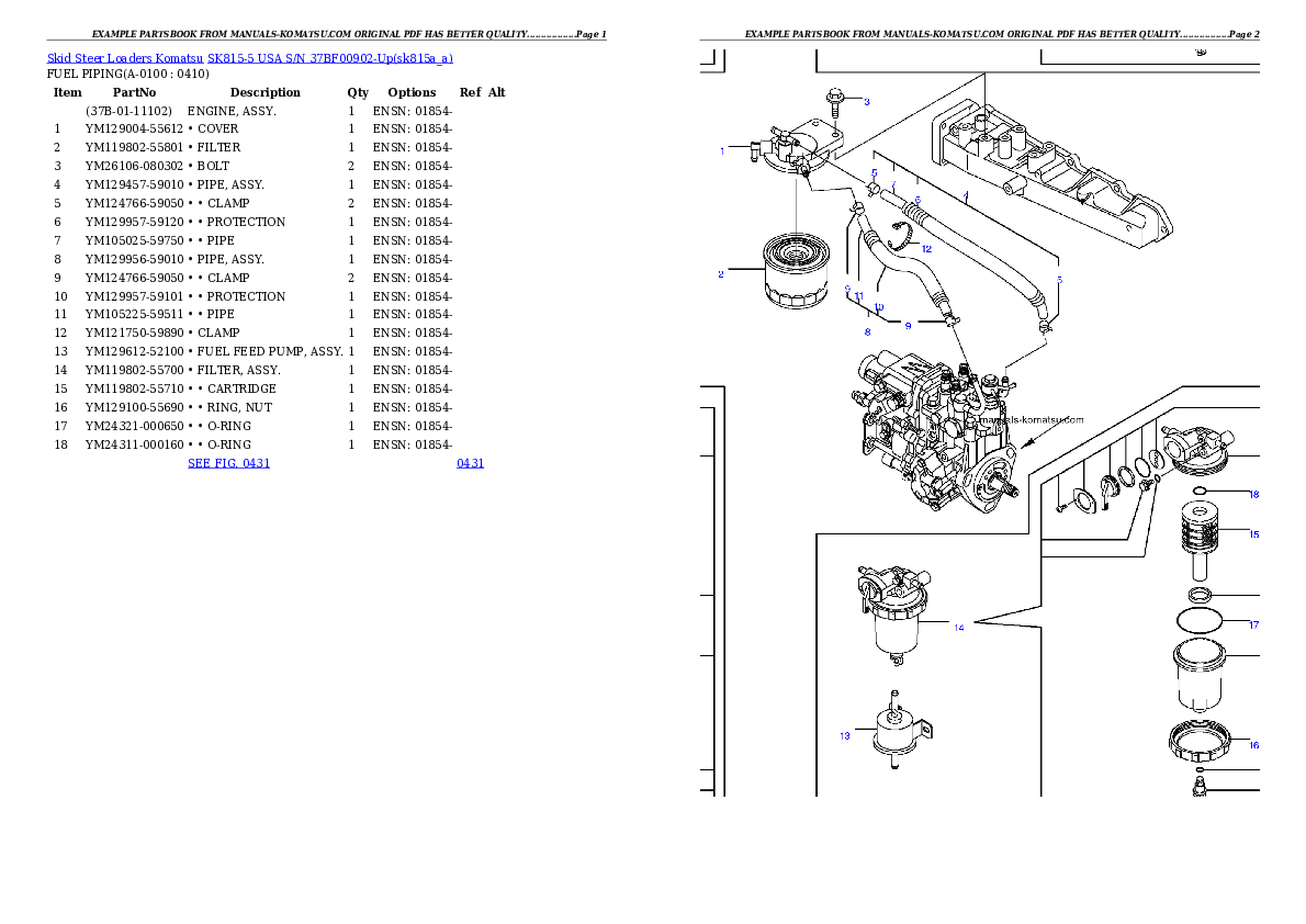 Protected: SK815-5 USA S/N 37BF00902-Up Partsbook