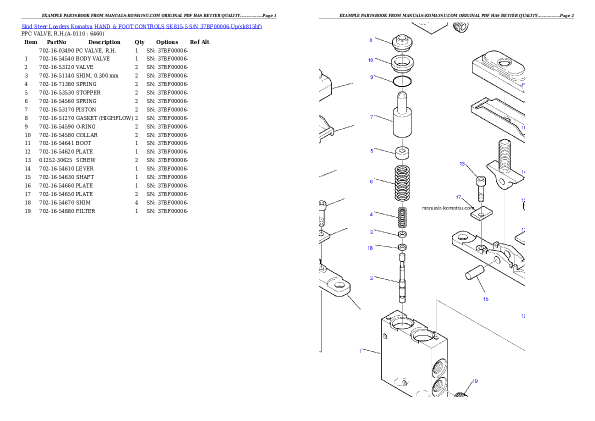 Protected: HAND & FOOT CONTROLS SK815-5 S/N 37BF00006-Up Partsbook