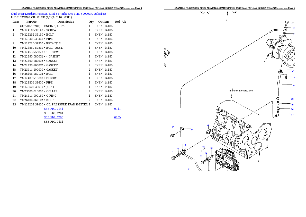 Protected: SK815-5 turbo S/N 37BTF00003-Up Partsbook