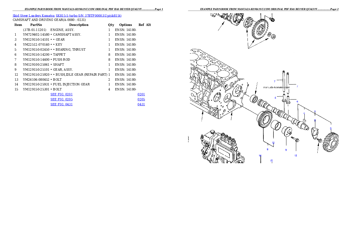 Protected: SK815-5 turbo S/N 37BTF00003-Up Partsbook