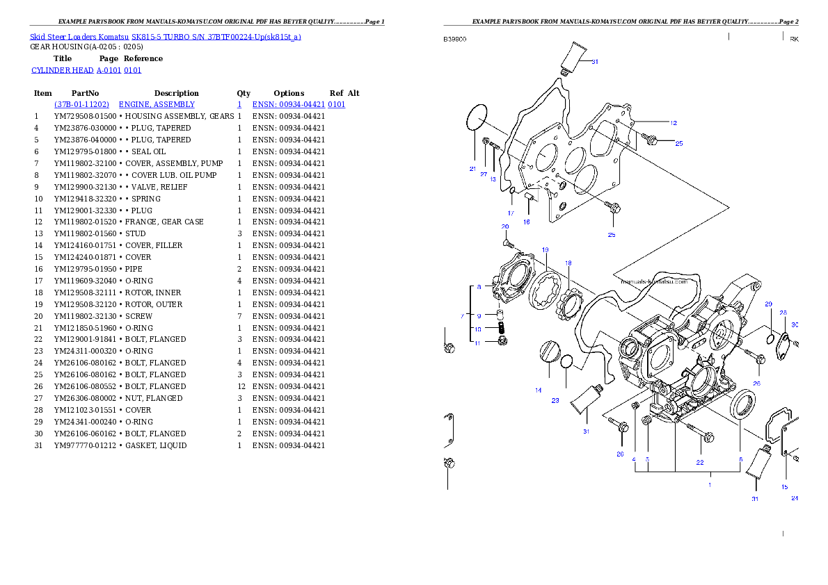 Protected: SK815-5 TURBO S/N 37BTF00224-Up Partsbook