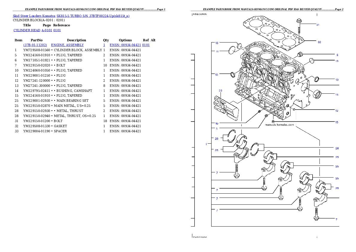 Protected: SK815-5 TURBO S/N 37BTF00224-Up Partsbook