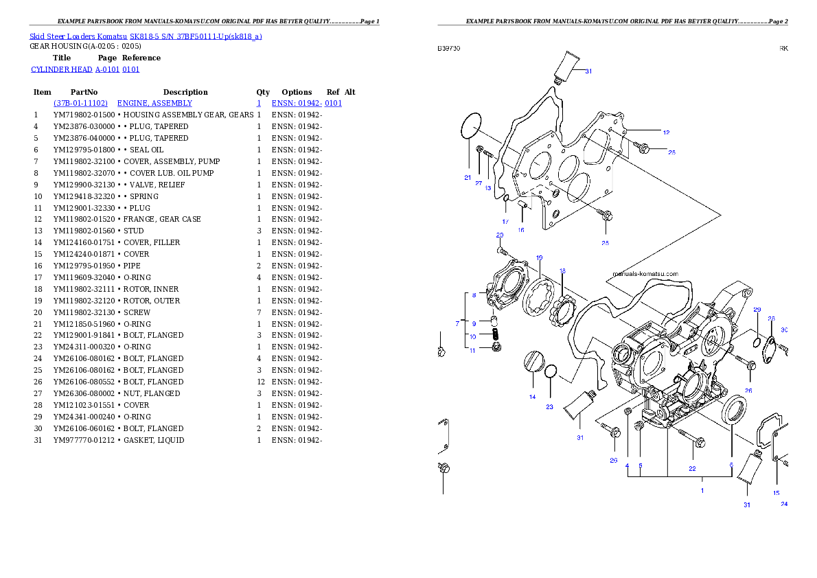 Protected: SK818-5 S/N 37BF50111-Up Partsbook