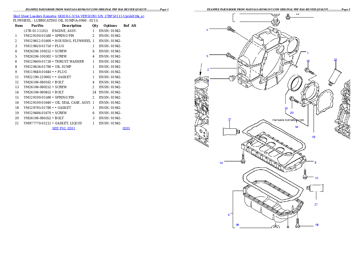 Protected: SK818-5 (USA VERSION) S/N 37BF50111-Up Partsbook