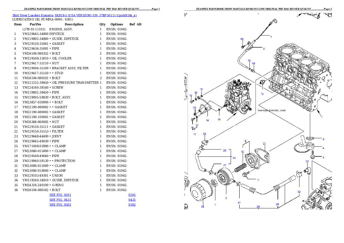 Protected: SK818-5 (USA VERSION) S/N 37BF50111-Up Partsbook