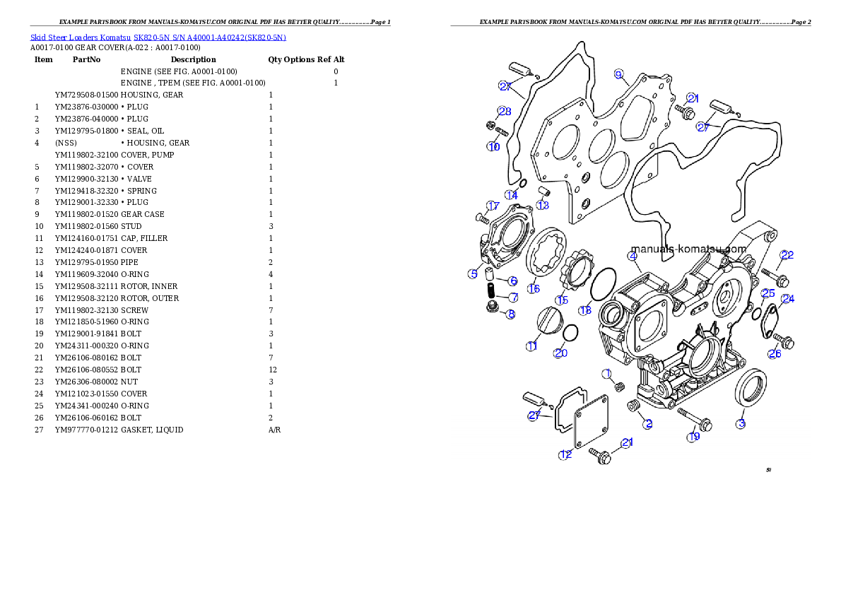 Protected: SK820-5N S/N A40001-A40242 Partsbook