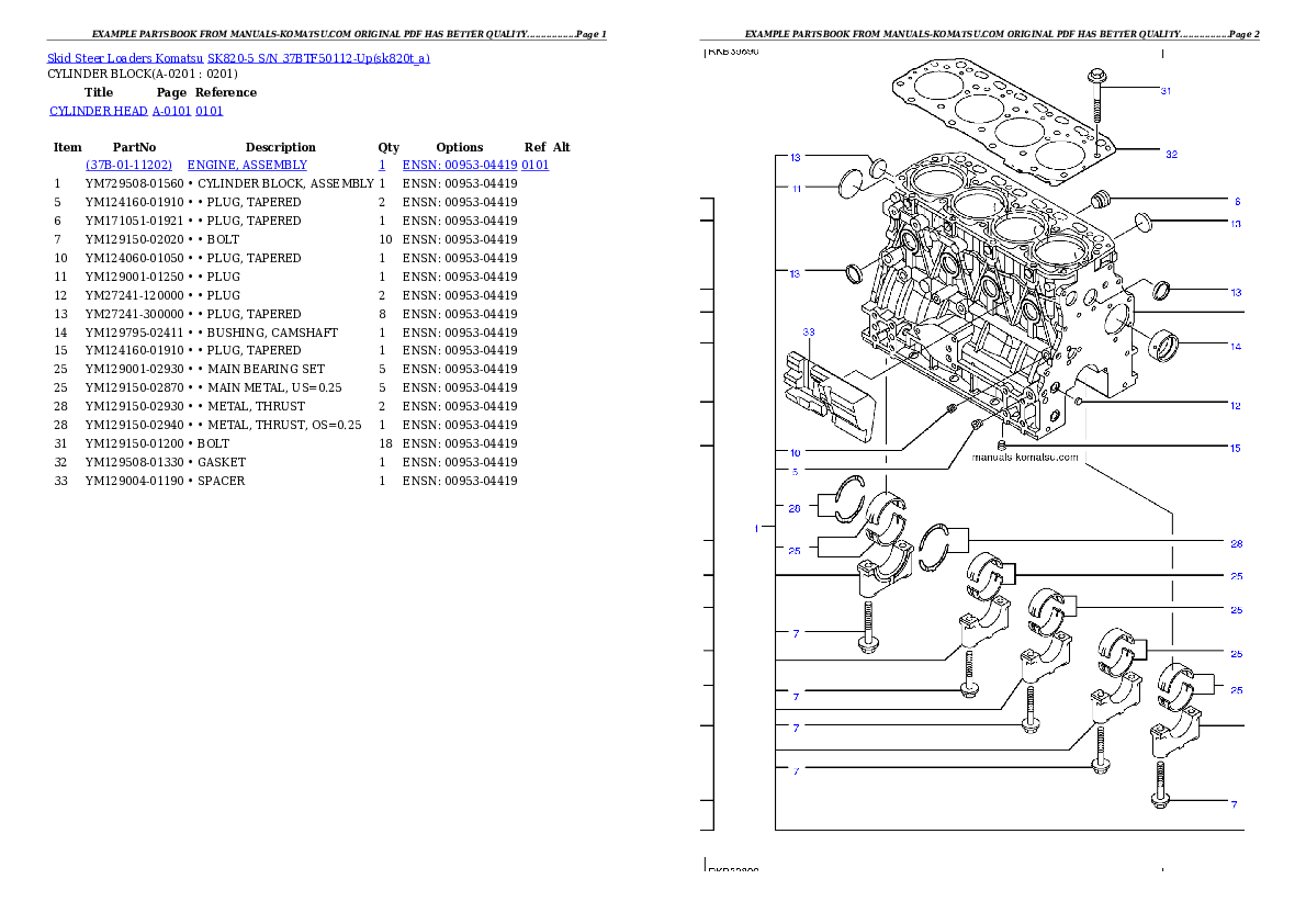 Protected: SK820-5 S/N 37BTF50112-Up Partsbook