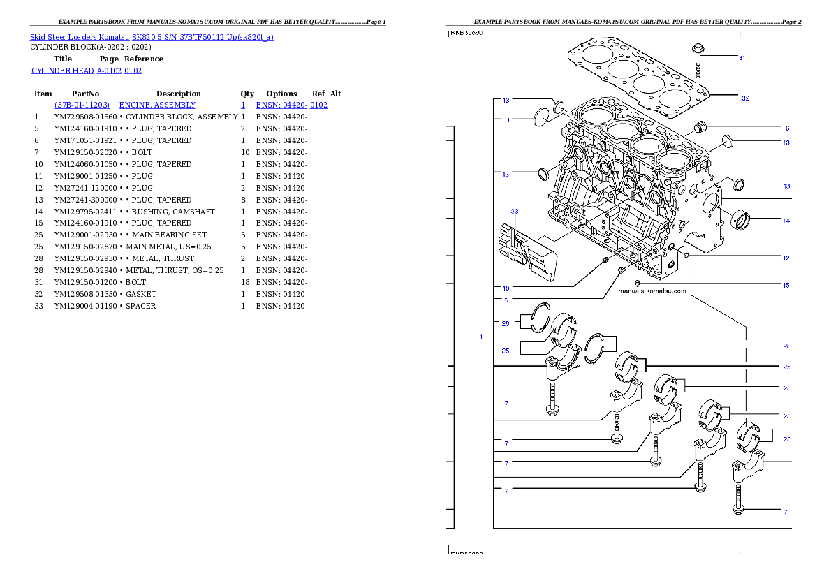 Protected: SK820-5 S/N 37BTF50112-Up Partsbook
