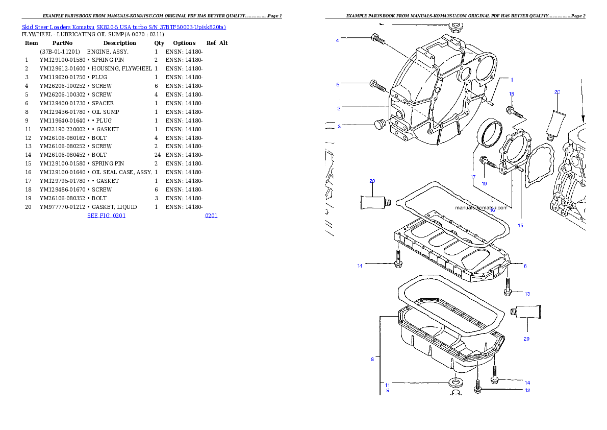 Protected: SK820-5 USA turbo S/N 37BTF50003-Up Partsbook