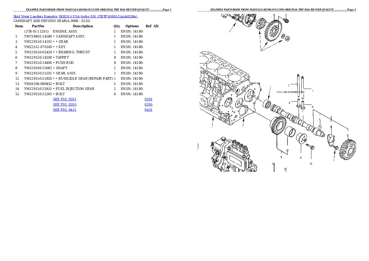 Protected: SK820-5 USA turbo S/N 37BTF50003-Up Partsbook