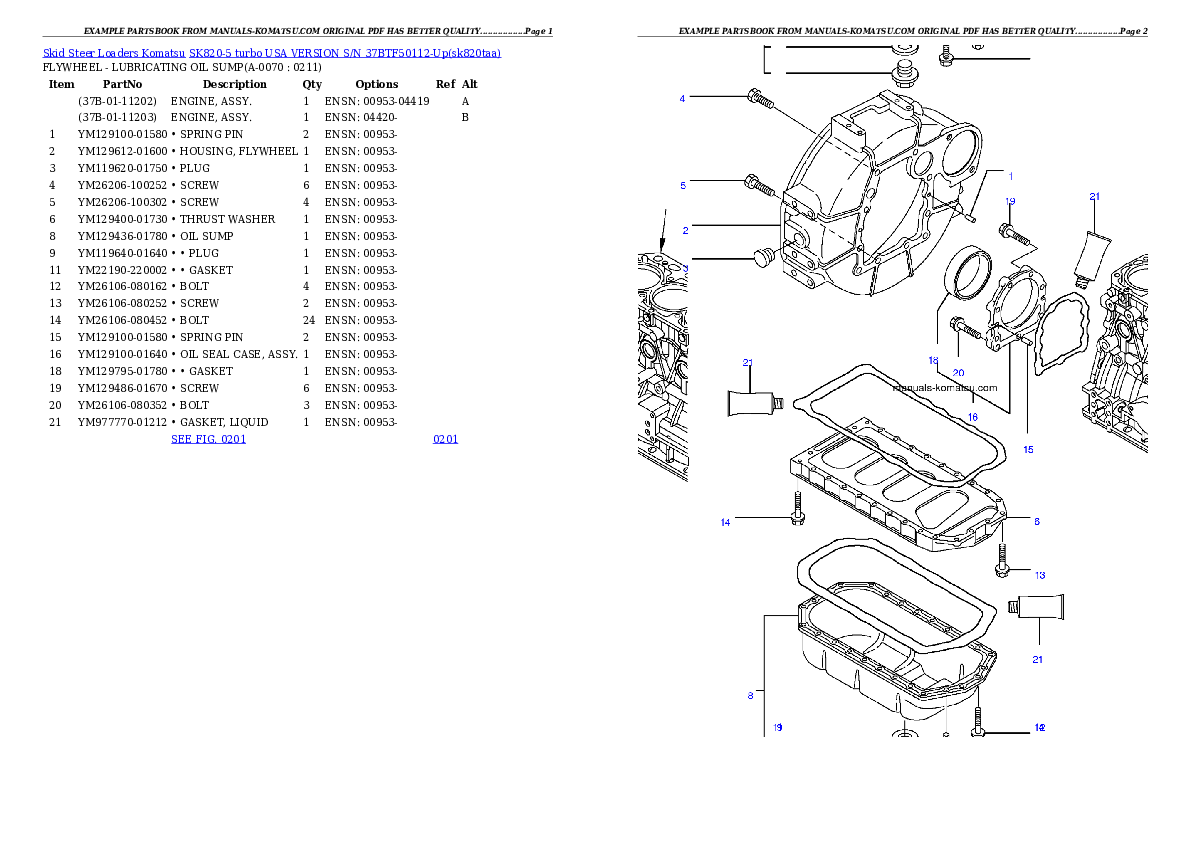 Protected: SK820-5 turbo USA VERSION S/N 37BTF50112-Up Partsbook