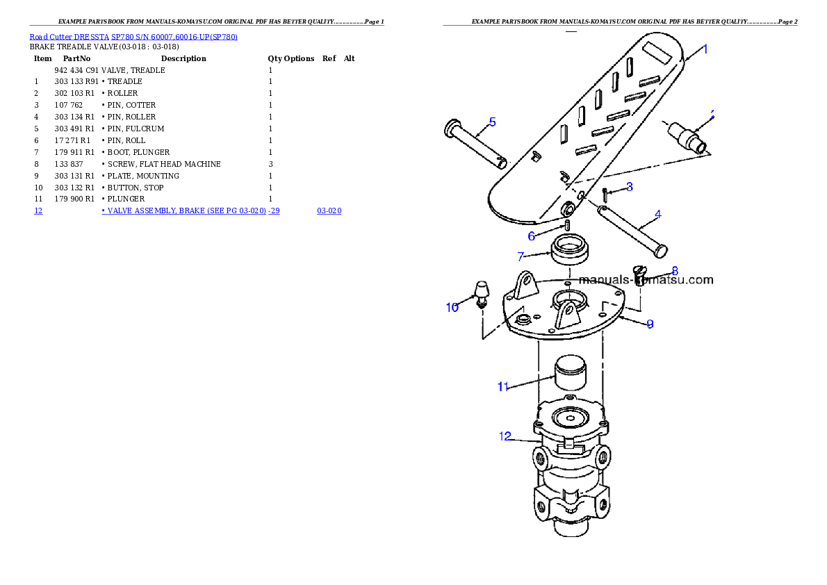 Protected: SP780 S/N 60007,60016-UP Partsbook