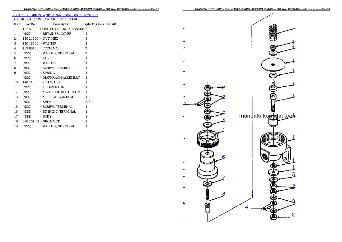 Protected: SP780 S/N 60007,60016-UP Partsbook