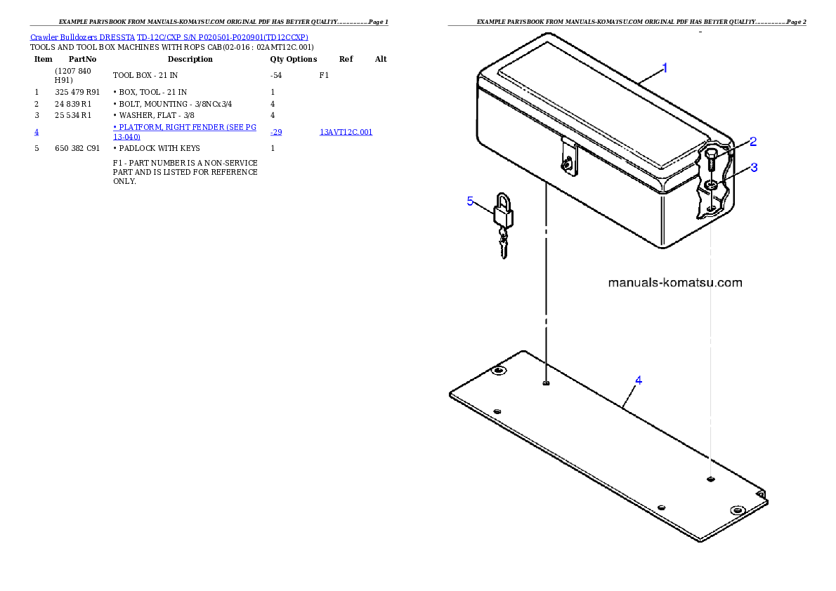Protected: TD-12C/CXP S/N P020501-P020901 Partsbook