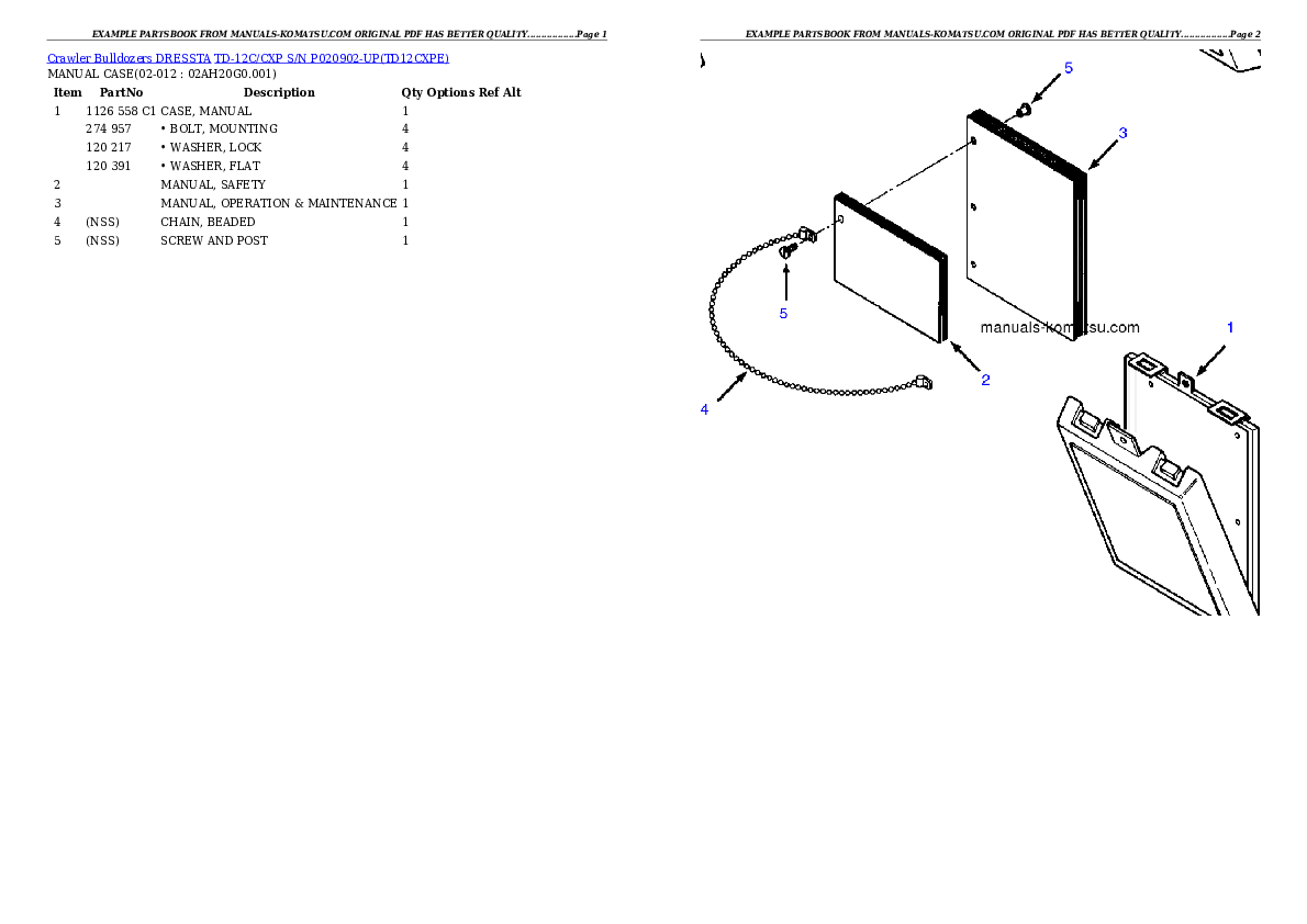 Protected: TD-12C/CXP S/N P020902-UP Partsbook