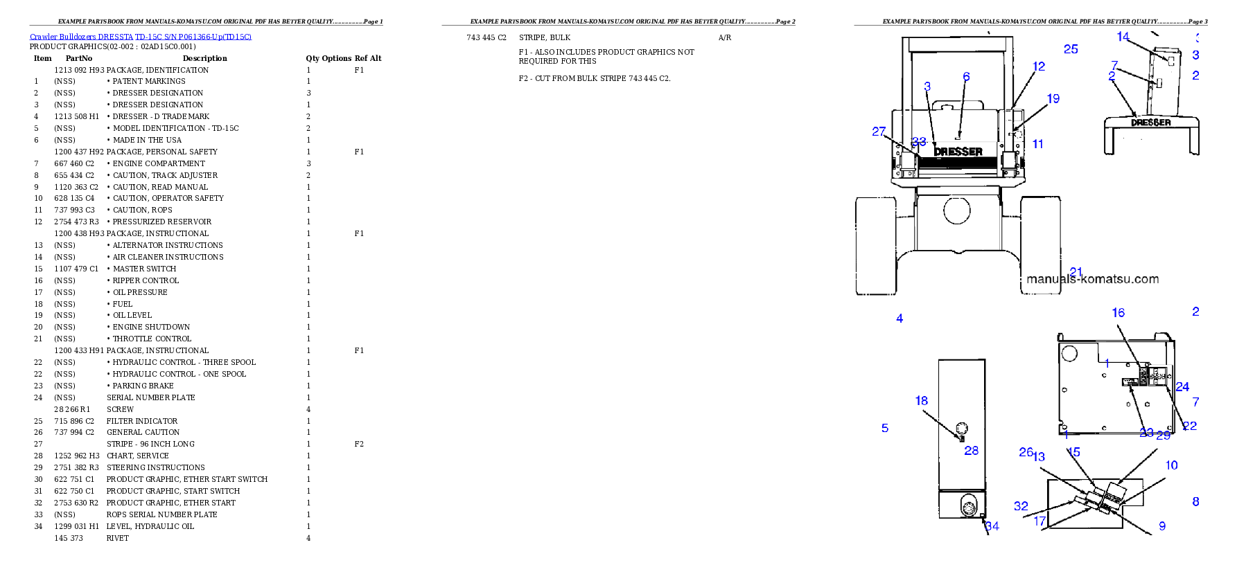 TD-15C S/N P061366-Up Partsbook