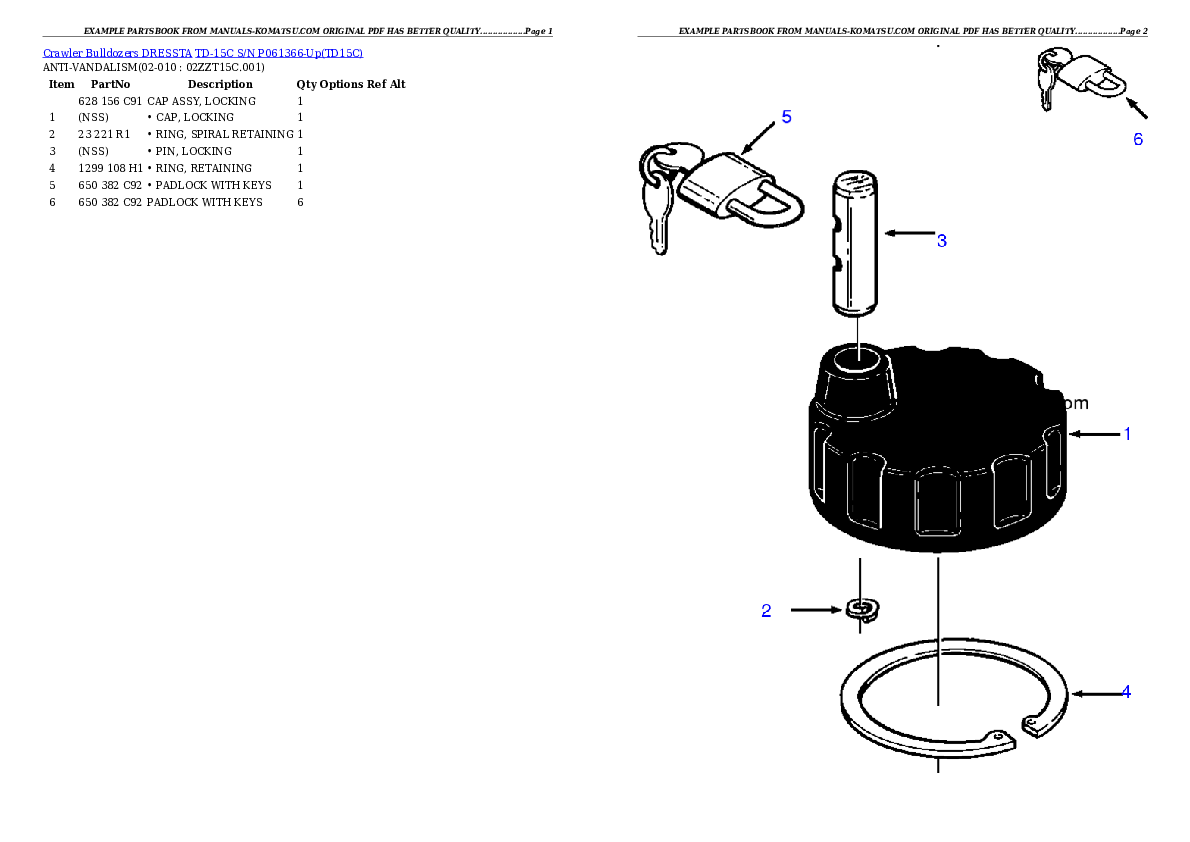 Protected: TD-15C S/N P061366-Up Partsbook