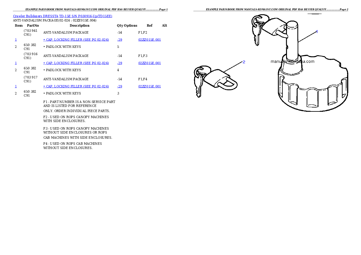 TD-15E S/N P030916-Up Partsbook