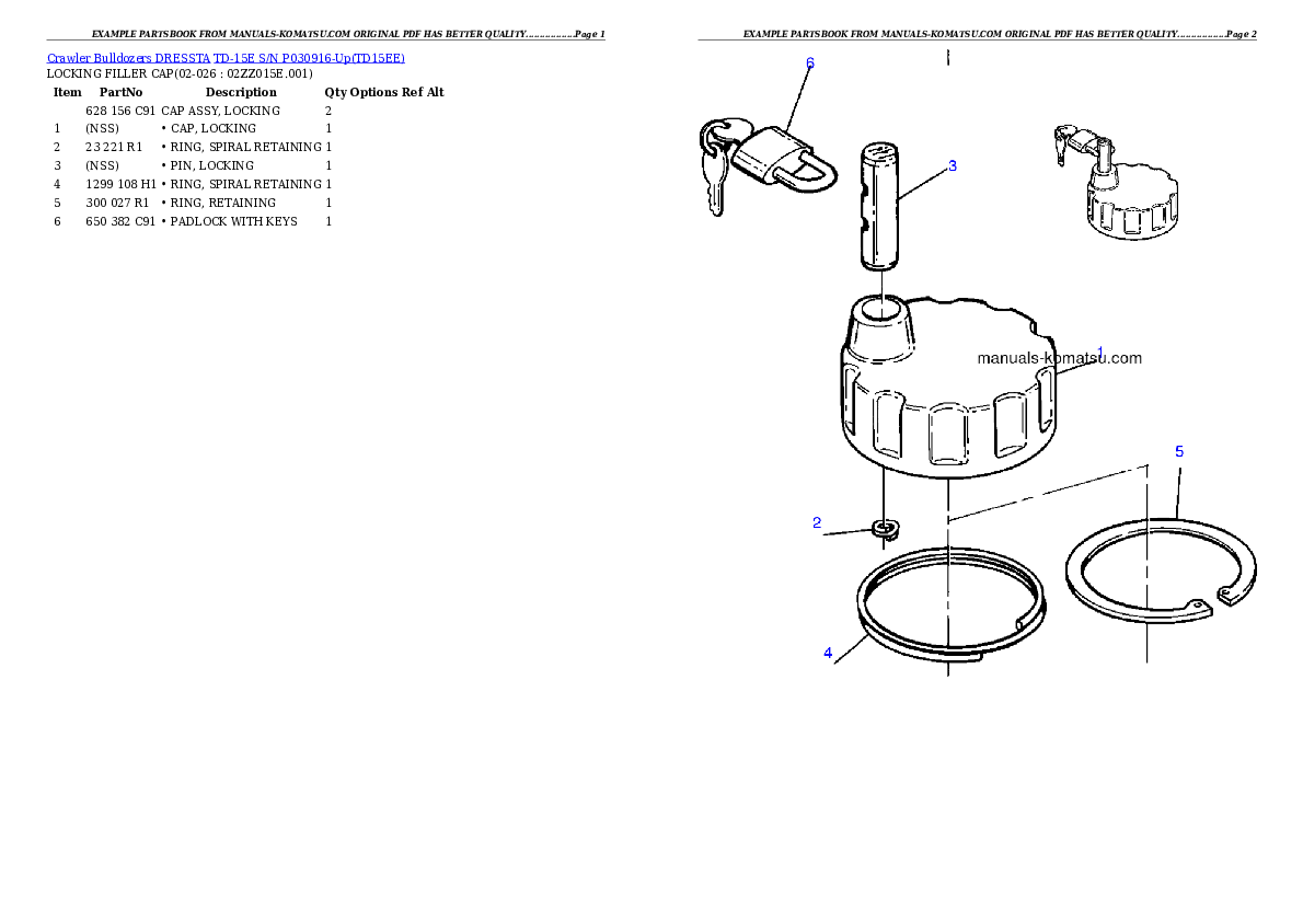 Protected: TD-15E S/N P030916-Up Partsbook