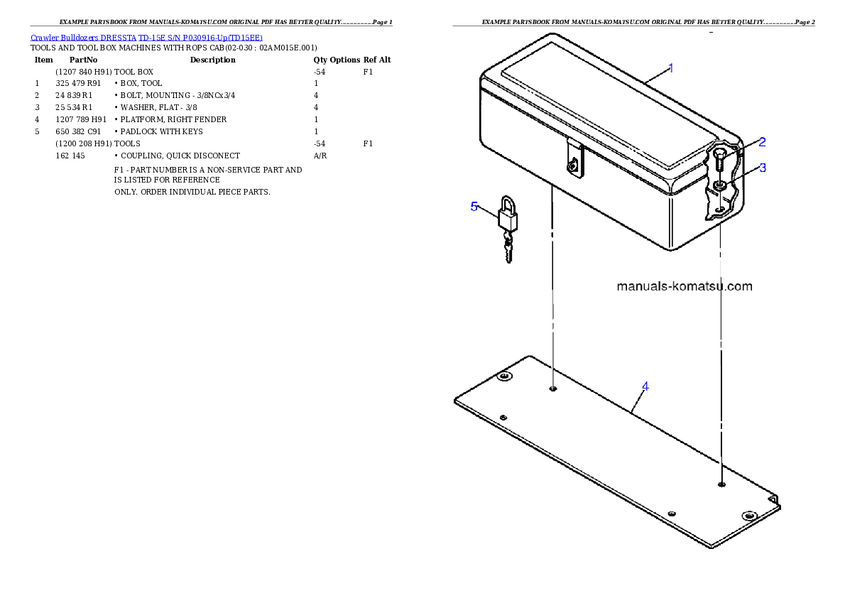 Protected: TD-15E S/N P030916-Up Partsbook