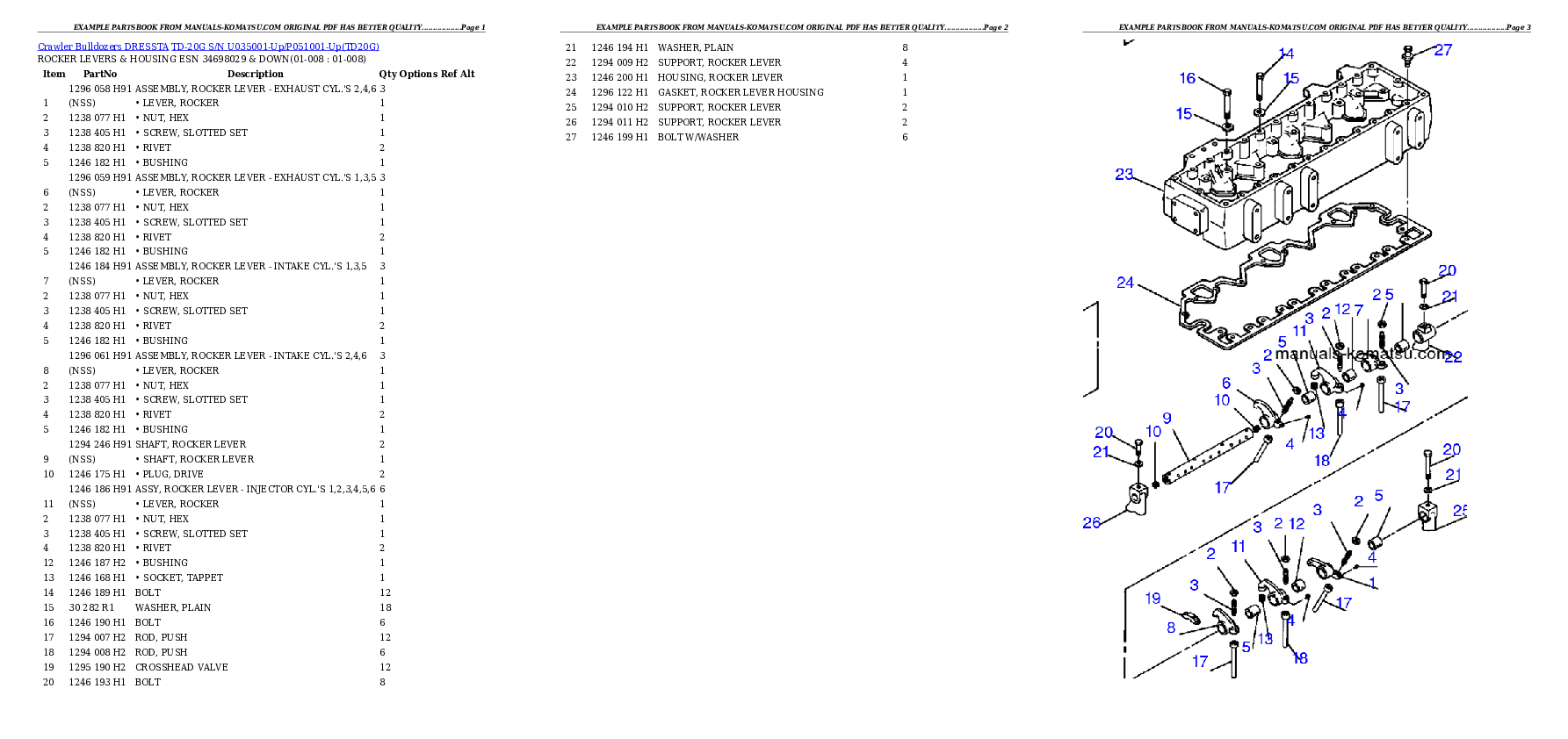 Protected: TD-20G S/N U035001-Up/P051001-Up Partsbook