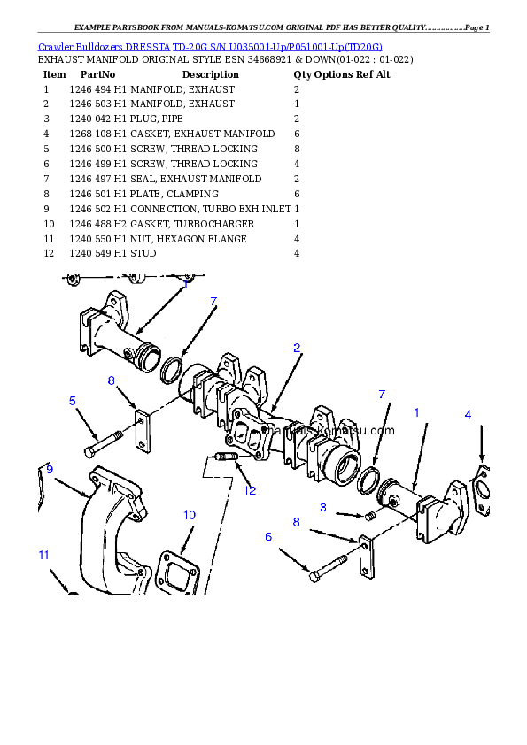 Protected: TD-20G S/N U035001-Up/P051001-Up Partsbook