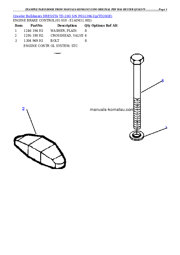 Protected: TD-20G S/N P051396-Up Partsbook