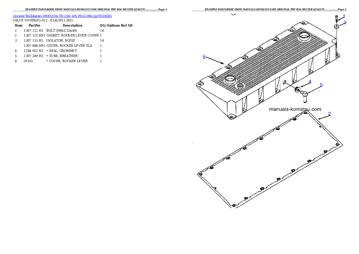 Protected: TD-20G S/N P051396-Up Partsbook
