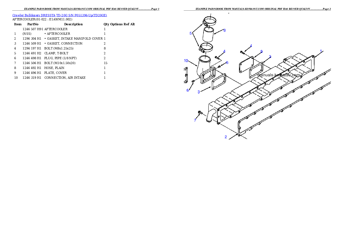 Protected: TD-20G S/N P051396-Up Partsbook
