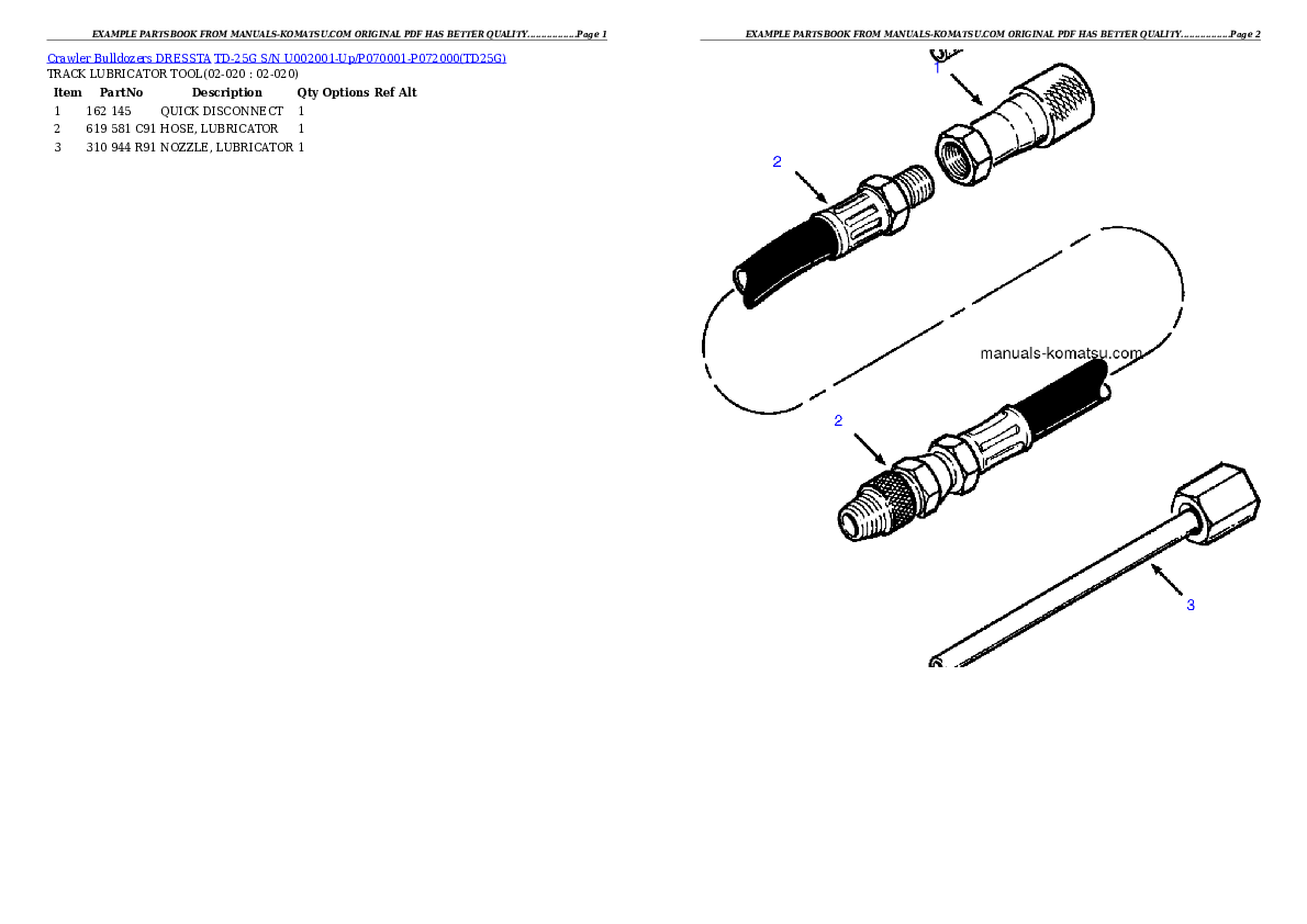 Protected: TD-25G S/N U002001-Up/P070001-P072000 Partsbook