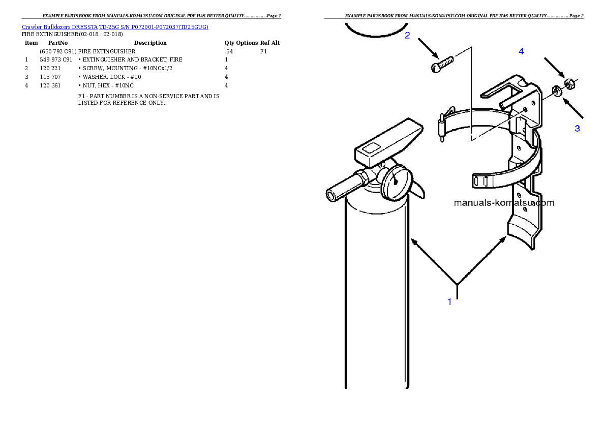 Protected: TD-25G S/N P072001-P072037 Partsbook