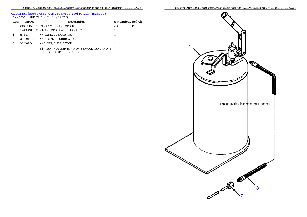 Protected: TD-25G S/N P072001-P072037 Partsbook