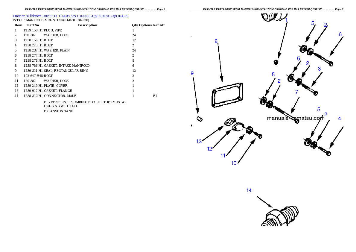 Protected: TD-40B S/N U002001-Up/P000701-Up Partsbook