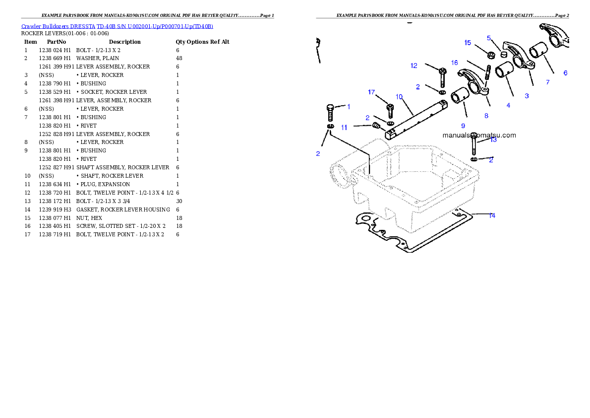 Protected: TD-40B S/N U002001-Up/P000701-Up Partsbook