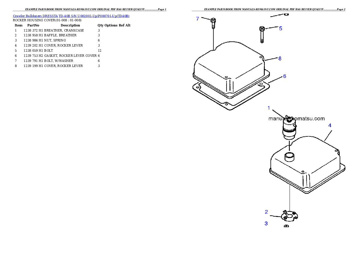 Protected: TD-40B S/N U002001-Up/P000701-Up Partsbook
