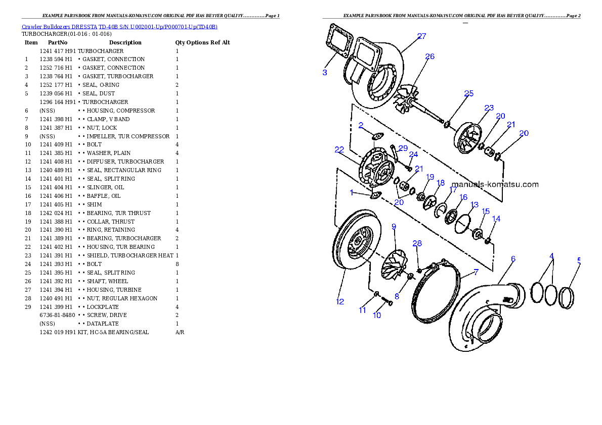Protected: TD-40B S/N U002001-Up/P000701-Up Partsbook
