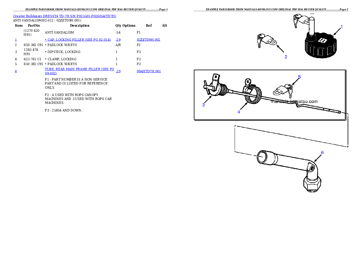 Protected: TD-7H S/N P025501-P026054 Partsbook
