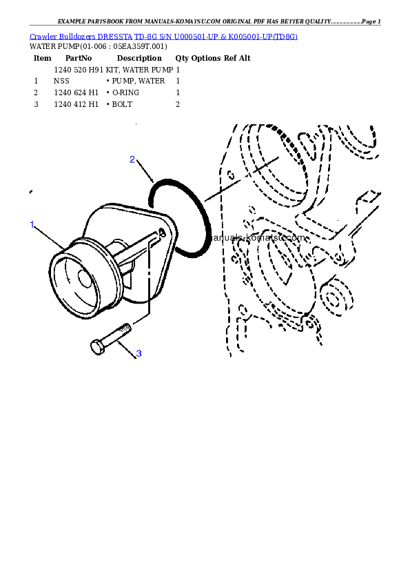 Protected: TD-8G S/N U000501-UP & K005001-UP Partsbook