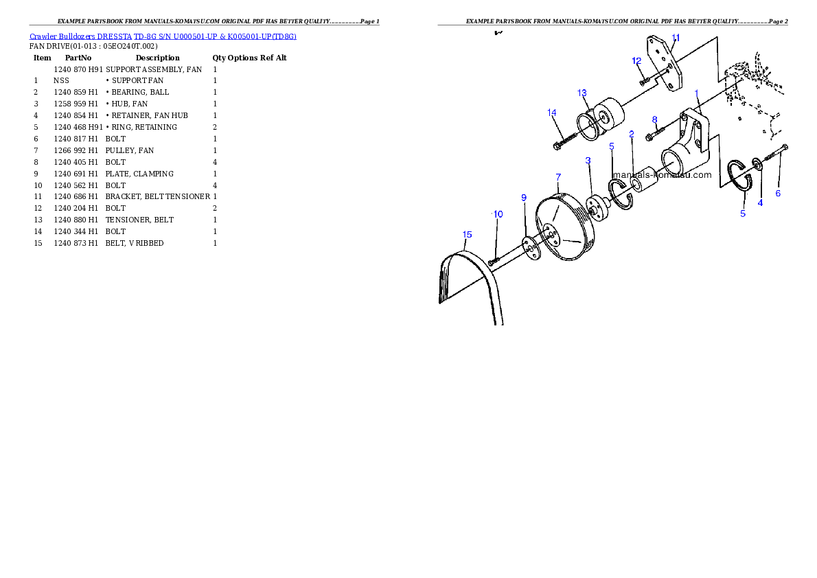 Protected: TD-8G S/N U000501-UP & K005001-UP Partsbook