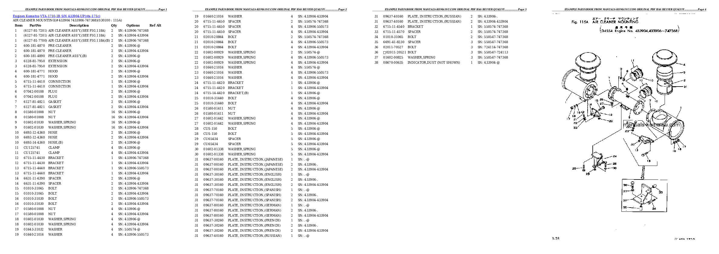 Protected: VTA-1710-1B S/N 433904-UP Partsbook