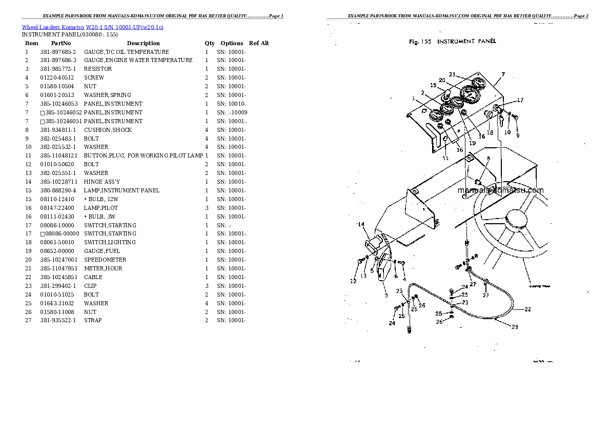 Protected: W20-1 S/N 10001-UP Partsbook