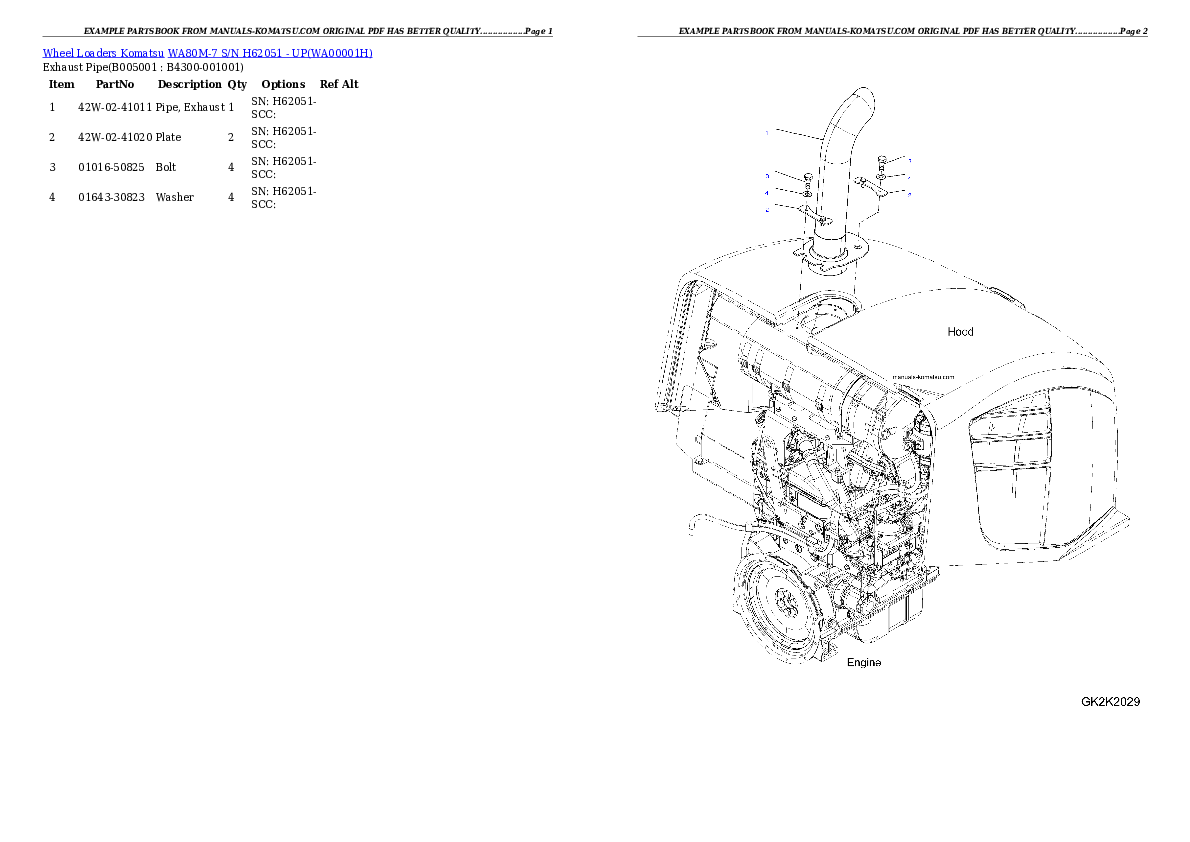 Protected: WA80M-7 S/N H62051 – UP Partsbook