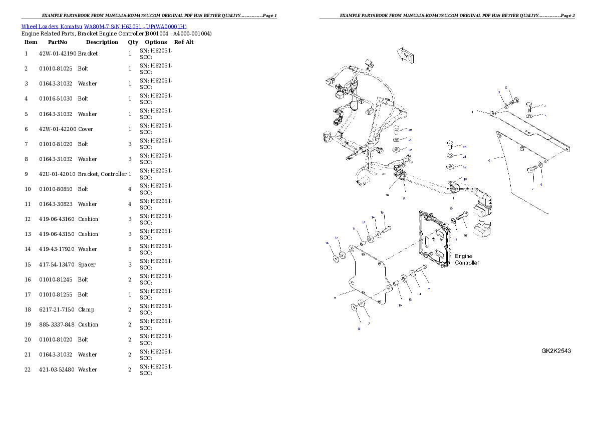 Protected: WA80M-7 S/N H62051 – UP Partsbook