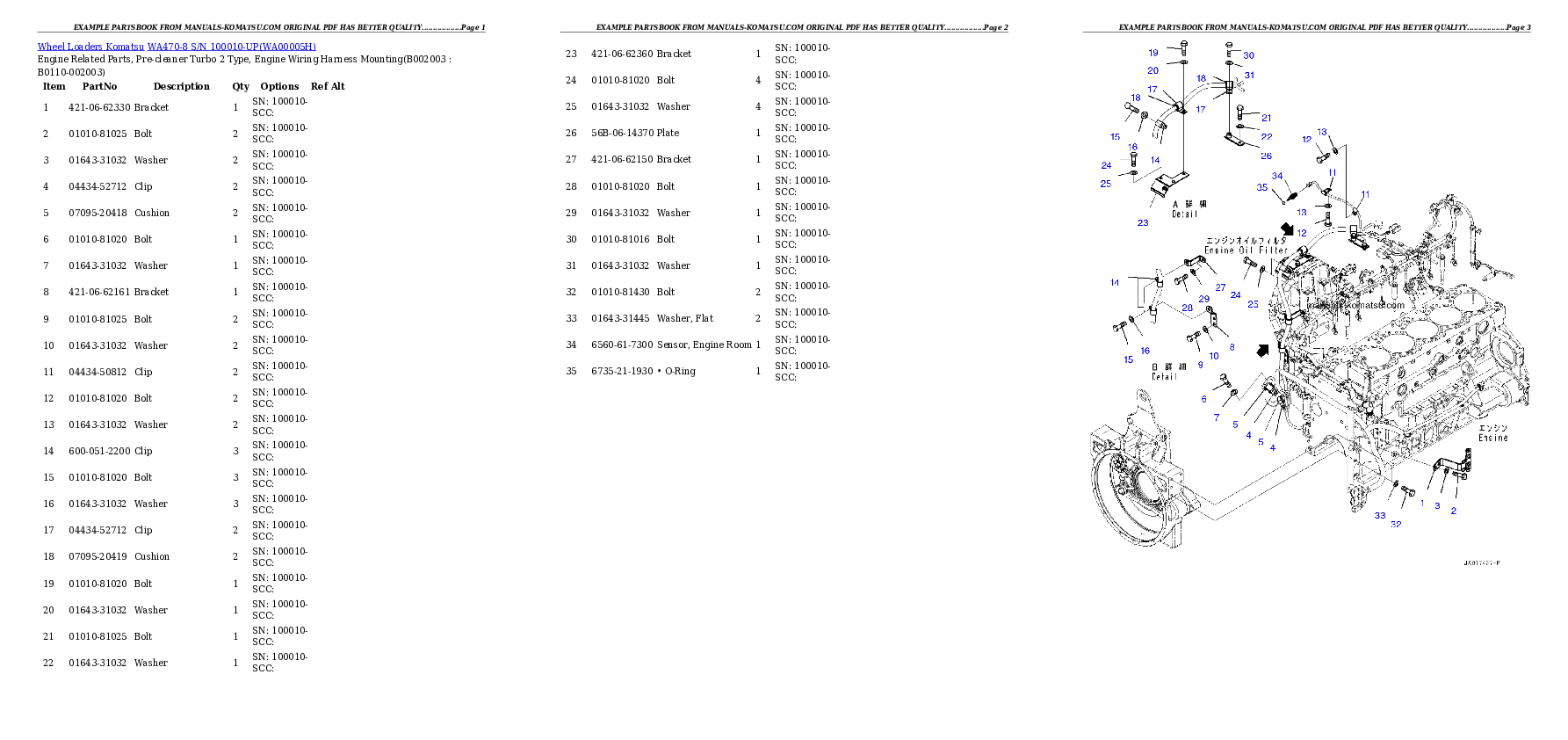 Protected: WA470-8 S/N 100010-UP Partsbook