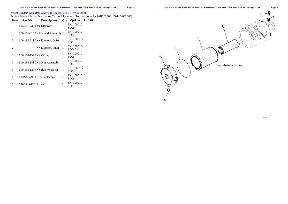 Protected: WA470-8 S/N 100010-UP Partsbook
