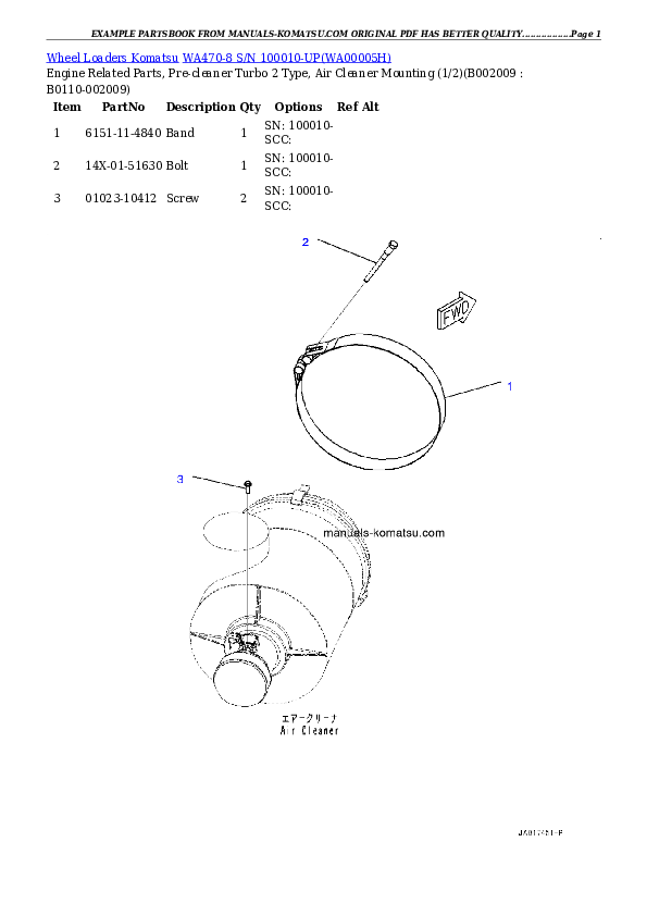 Protected: WA470-8 S/N 100010-UP Partsbook