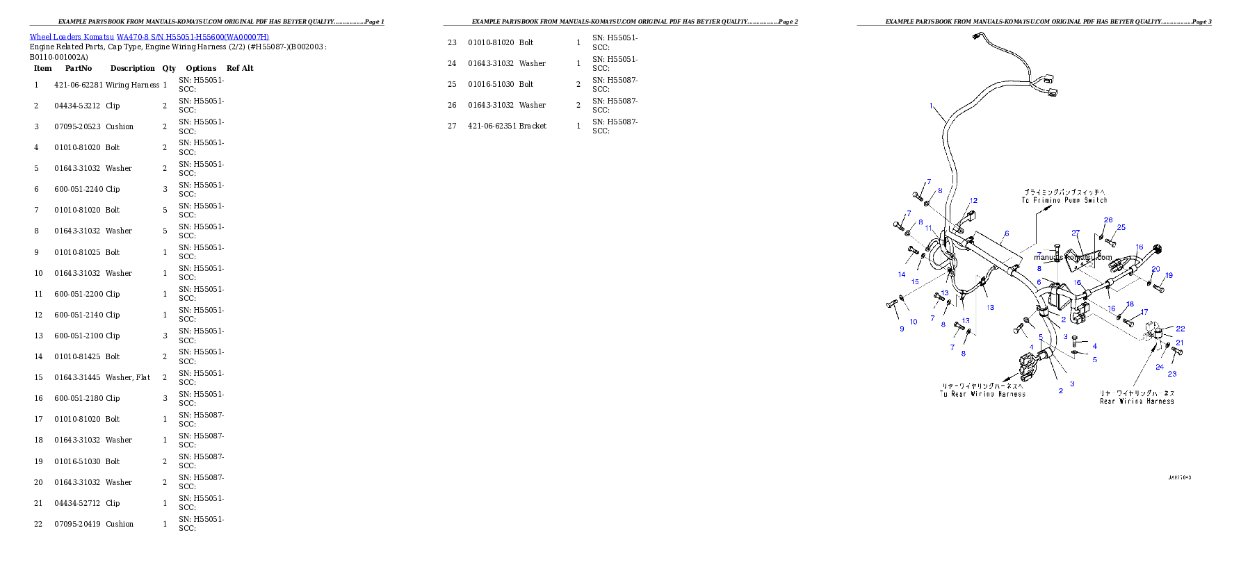 Protected: WA470-8 S/N H55051-H55600 Partsbook