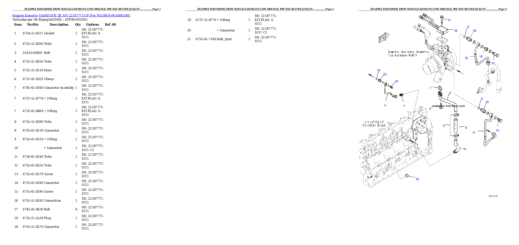 Protected: SAA6D107E-3E S/N 22187771-UP (For WA380-8) Partsbook