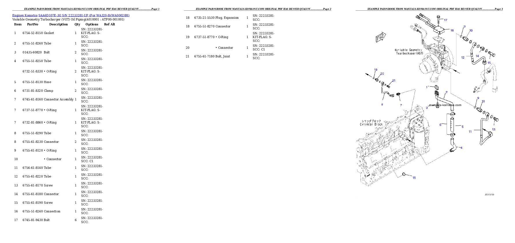 Protected: SAA6D107E-3G S/N 22233281-UP (For WA320-8) Partsbook