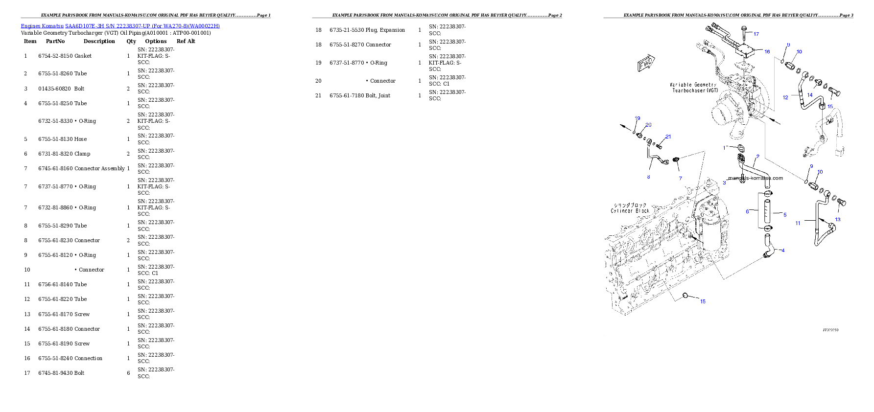 Protected: SAA6D107E-3H S/N 22238307-UP (For WA270-8) Partsbook